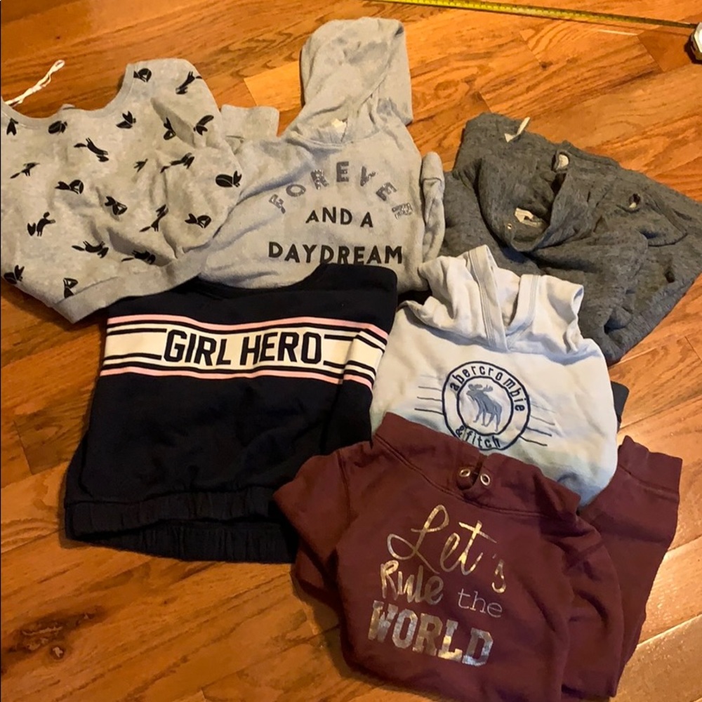 Girls 10/12 sweatshirt lot